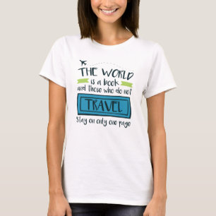 T-shirt Citation Voyage Le Monde Est Un Livre