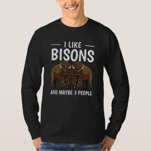 T-shirt Citation Wising J'Aime Bisons Et Peut-Être 3 Perso