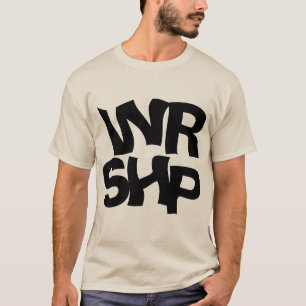 T-shirt Citation WORSHIP Beige