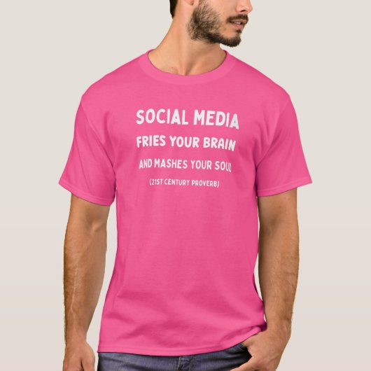 T-shirt Citations Citations Plaisanteries Les Médias Socia (Devant)