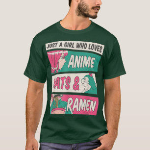 T-shirt Citations cool - Juste une fille qui aime l'anime,