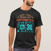T-shirt Citations de bio-informatique55, Étudiants en bio- (Devant)