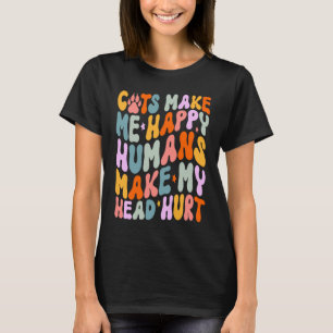 T-shirt Citations de chats Les chats me rendent heureux Le