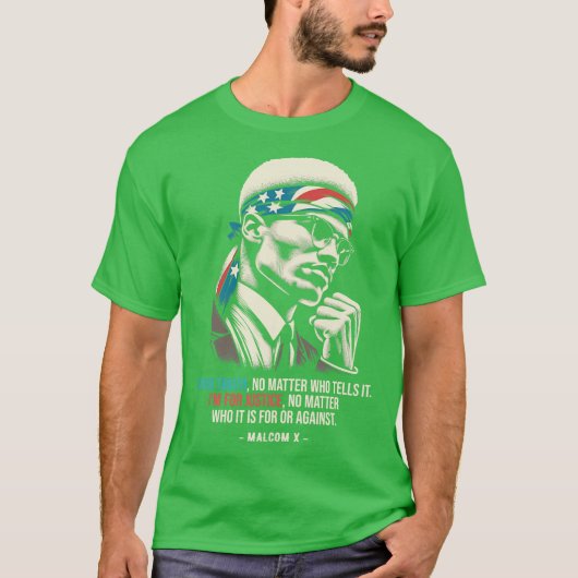 T-shirt Citations de Malcom X (Devant)