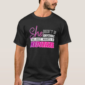 T-shirt citations de méditation drôles Cadeau de Yoga pour