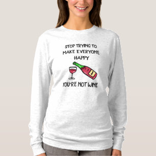 T-shirt Citations de vin amusant Humour d'alcool