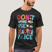 T-shirt Citations d'enseignant amusantes (Devant)