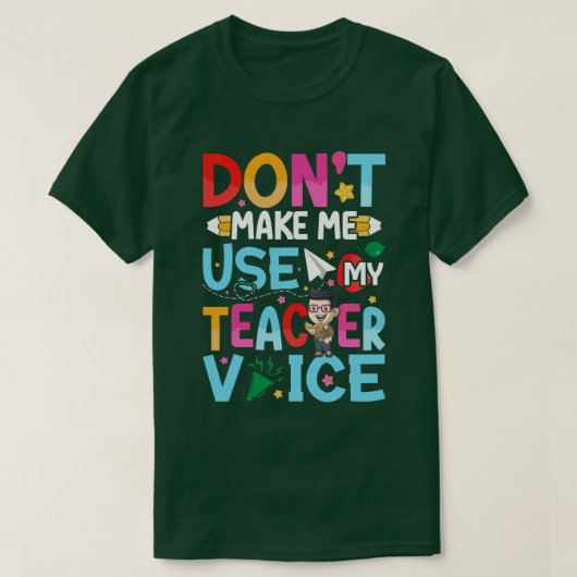 T-shirt Citations d'enseignant amusantes (Design devant)