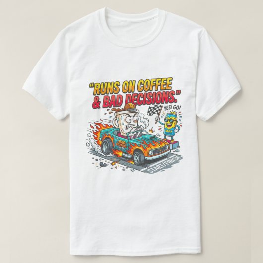 T-shirt Citations drôles sur le café - mode pml (Design devant)