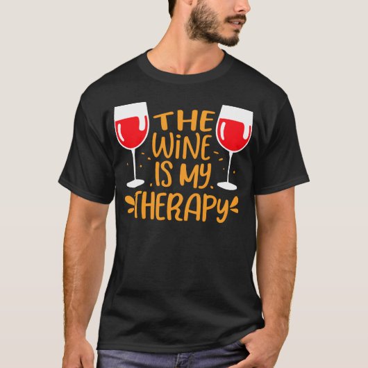 T-shirt citations drôles vin drôle (Devant)