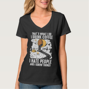 T-shirt Citations graphiques cool pour amateurs de café en