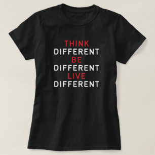 T-shirt Citations Motivationnelles, Penser Différents T-Sh