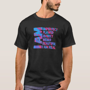T-shirt Citer Femmes Hommes Motivationnel Je suis imparfai
