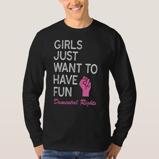 T-shirt Citer Girl veut juste s'amuser (Devant)