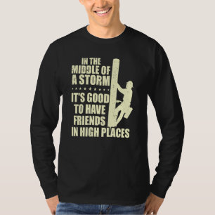 T-shirt Citez un monteur de lignes Merci Électricien Monte