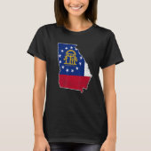 T-shirt Citizen Fier America États-Unis Distressed Map Geo (Devant)