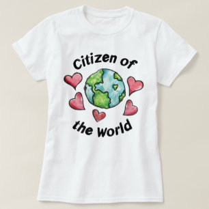 T-shirt Citoyen Minimaliste du Monde Voyageur Global