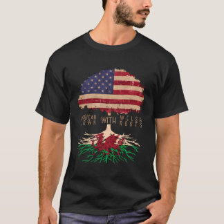 T-shirt Citoyenneté Usa Welsh Pays de Galles National Prid