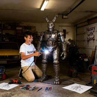 T-shirt Citra Nosey Animatronic Benjamin Pochurek Nosey