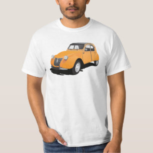 T-shirt Citroën 2CV (chevaux de deux), orange