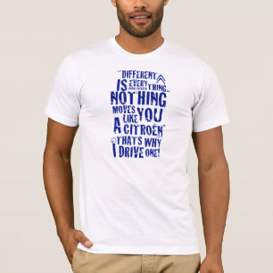 T-shirt Citroen "différent est tout" conception de T-shir