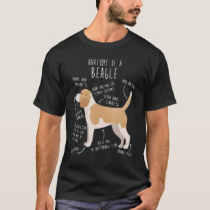 T-shirt Citron Beagle chien anatomie mignonne animal chien