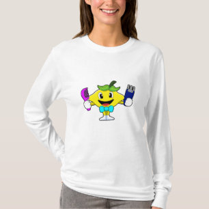 T-shirt Citron comme coiffeur avec peigne et razor