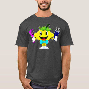 T-shirt Citron en coiffeur avec rasoir peigne