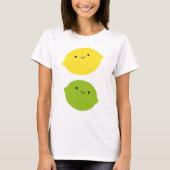 T-shirt Citron et chaux de Kawaii (Devant)