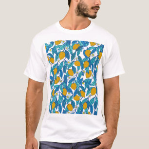 T-shirt Citron fleuri : Aquarelle Florale Design.