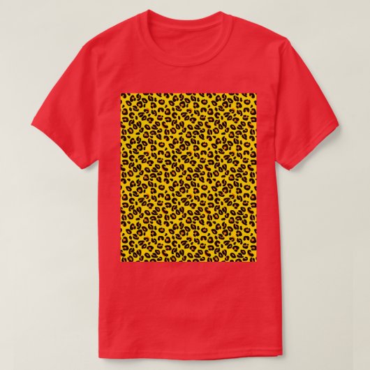 T-shirt Citron jaune léopard Spots Poster de animal Motif (Design devant)