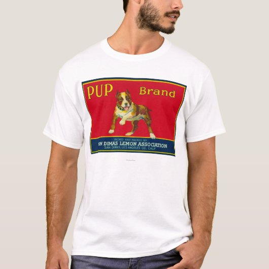 T-shirt Citron LabelSan Dimas, CA de chiot (Devant)
