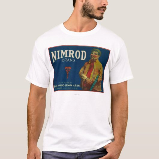 T-shirt Citron LabelSan Fernando, CA de Nimrod (Devant)