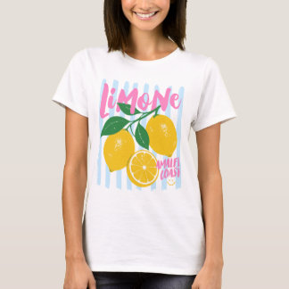 T-shirt Citron mignon Amalfi Coast Italien Été Rétro Citru