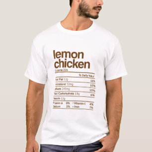 T-shirt Citron Poulet Nutrition Fact Drôle Thanksgiving Ch