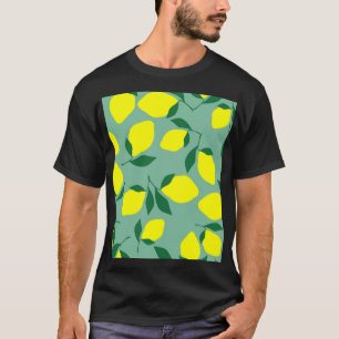 T-shirt Citron simple, Arrière - plan vert.