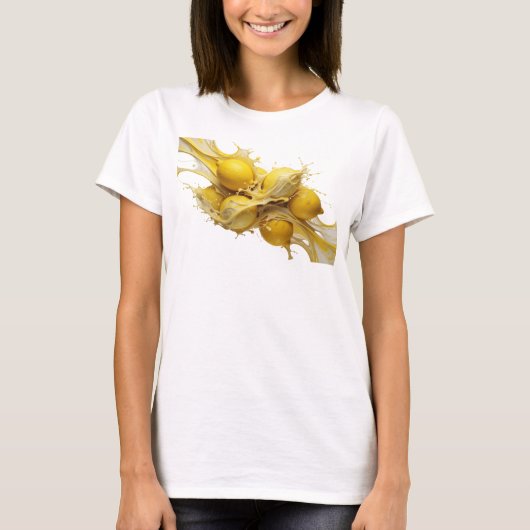 T-shirt Citrons Abstraits Or Bold & Beautiful (Devant)