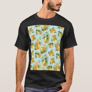 T-shirt Citrons Feuilles : Aquarelle Impression transparen