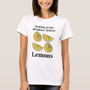 T-shirt Citrons Fruit Regardant Les Citrons Jaunes Plus Br