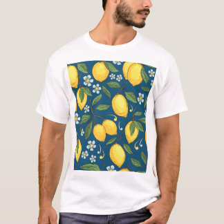 T-shirt Citrons jaunes : Motif de fruits tropicaux.