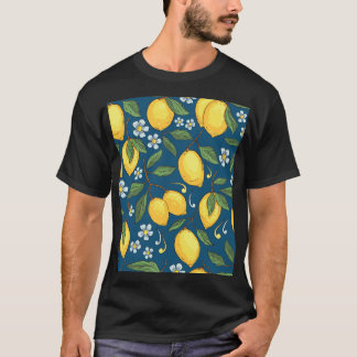 T-shirt Citrons jaunes : Motif de fruits tropicaux.