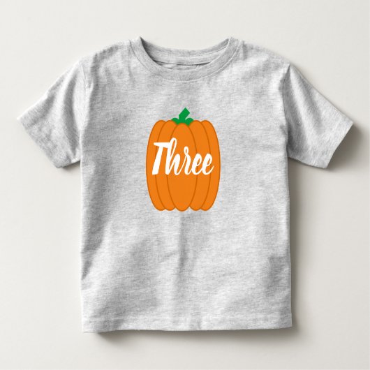 T-shirt citrouille 3e anniversaire Toddler (Devant)