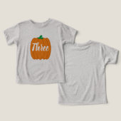 T-shirt citrouille 3e anniversaire Toddler (Design Recto & Verso)