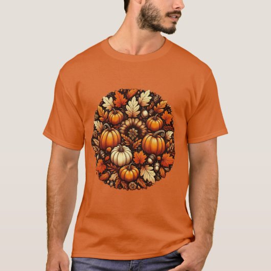 T-shirt Citrouille automne (Devant)