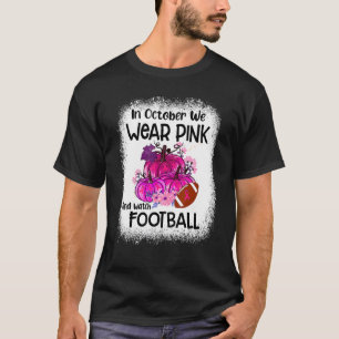 T-shirt Citrouille Automne En Octobre Nous Portons Rose Et