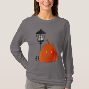 T-shirt Citrouille avec poste de lampe