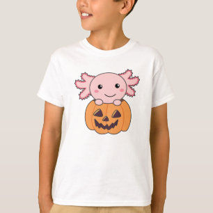 T-shirt Citrouille Axolotl Amateurs De Beaux Animaux Pour