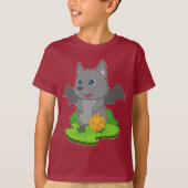 T-shirt Citrouille Bat Halloween (Devant)