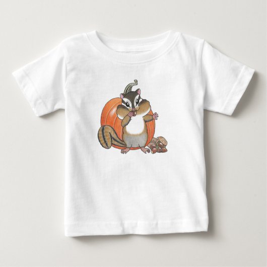 T-shirt Citrouille bébé Cute Chipmunk (écureuil) (Devant)