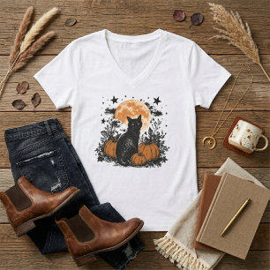 T-shirt Citrouille Chat Noir Halloween